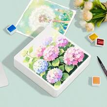 60 Sheets Mini Watercolor Sketchbook 4.7 X 5.1 Inch 300gsm 140lb Travel Size Portable Tearable Square Painting Notebook Square Watercolor Sketch Book Art Paper Sketchbook