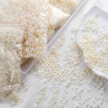 20000Pcs Beige Flat Back Pearls For Crafting, 3-6mm Small Pearls Flatback Half Beads For Bedazzling Crafts DIY Shoes, Clothing{"Color_name":"BeigePearls"} - 米色珍珠 - 查看 8