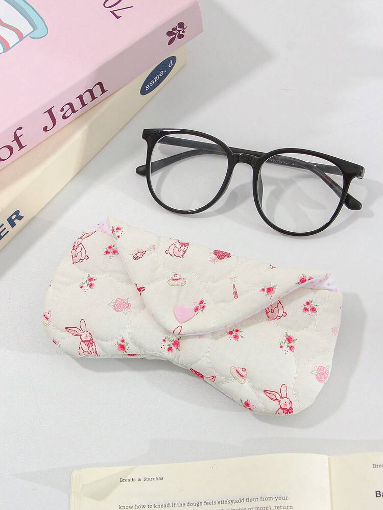 1个心形绗缝眼镜盒，女士眼镜包，眼镜盒，眼镜架，女孩眼镜收纳盒，适合旅行、度假和上学，太阳镜袋，多功能收纳袋，眼镜整理袋，首饰袋，太阳镜配件，韩版INS风格设计，带搭扣，完美保护太阳镜，生日礼物，朋友礼物，伴娘礼物，返校礼物，旅行必备，宿舍必备 - 彩色 - 查看 17