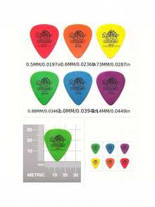 10 miếng gảy đàn guitar cao cấp DUNSON - Celluloid chất lượng cao, nhẹ và bền, độ dày 0,5mm-1,14mm, nhiều màu sắc - Lý tưởng cho đàn guitar acoustic và điện, đàn bass, miếng gảy đàn, phụ kiện đàn guitar - Nhiều màu - Xem 8
