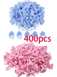 Anillos con forma de corazón para extensiones de pestañas - Portador de pegamento para pestañas 50/100/200/300 piezas, taza para abanico de volumen para suministros de extensión de pestañas