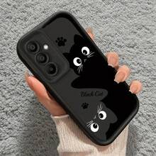 Funda para Teléfono de Gato de Dibujos Animados Súper Kawaii Compatible con for  for galaxy S25/S24/S23/S22 Plus Ultra 5G, Antigolpes, Anticaídas y Antideslizante, Carcasa Protectora Suave de Cobertura Total para la Nueva Lente Escalera Tianyan, Funda para for Honor, fundas de movil, protector para celular, case para celular, fundas, case - Multicolor - Ver 3
