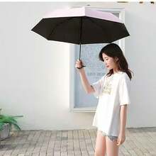 1 chiếc ô gấp gọn thời trang tối giản, 8 nan, bền bỉ, chống tia UV, vải 190T chống thấm nước, khung và cán bằng sắt, ô gấp gọn tiện dụng với tay cầm bằng nhựa tiện lợi. - Nhiều màu - Xem 5