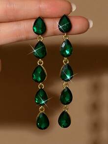 1 Pair Of Gorgeous Butterfly Crystal Earrings For Women