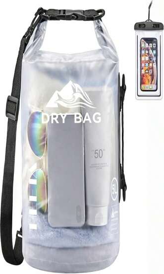 HEETA Dry Bag Waterproof For Women Men, 5L_10L_20L_30L_40L Roll Top Lightweight Dry Storage Bag Backpack With Phone Case For Travel Swimming Boating Kayaking Paddle Board Camping Beach Accessories