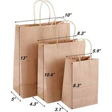 135pcs White Paper Bags With Handles Assorted Sizes Bags Bulk, Kraft Paper Bags Small Business, Shopping Bags, Retail Bags, Party Bags, Merchandise Bags, Favor Bags