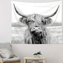 AMBZEK Highland Cow Tapestries, Interesting Western Decorations, Wall Art, Bedroom, Dormitory, Living Room - Nhiều màu - Xem 2
