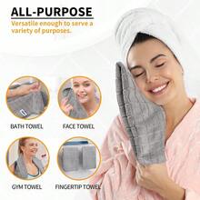 Hand Towels 6 Pack 25''*15'' Grey Microfiber Hand Towels For Bathroom Kitchen AllPurpose Quick Dry Lint Free Soft Absorbent Checkered Washcloths Bath Towel Bulk For Travel Gym Hotel Spa
