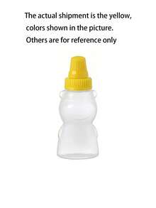 2/4pcs Mini Bear Ketchup Bottles, Condiment Squeeze Bottles, Lunch Plastic Portable Sauce Container Bottles, Ketchup Bottles, Adult Condiment Squeeze Bottles, Mini Oil Soy Sauce Honey Squeeze Bottles, Salad Dressing,Disposable Seasoning Bottle,Kitchen,Christmas Gift,School Supplies.