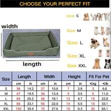 1 件加厚牛津布宠物床，防污、可水洗、防咬、防水、柔软舒适，适合小型/中型/大型犬和猫，四季皆宜 - 綠色 - 查看 10