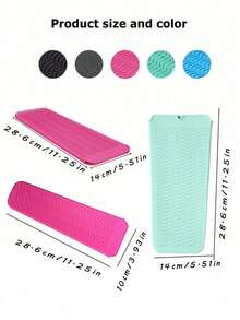 1pc Heat Styling Tool Mat, Universal Size For Straightener And Curler, Heat Resistant Pad For Storage And Travel, Heat Styling Tool Mat, Heat Resistant Silicone Styling Pad Storage Insulation Mat For Hair Styling Tools - Curler And Straightener Brush Pad, Use This Commercial Silicone Heat Resistant Mat To Protect Your Hair Styling Tools - Multicolor - View 11