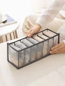 1pc/3pcs Large Wardrobe Clothing Divider Storage 7 Cabinet Storage Box Washable Drawer Wardrobe Storage Box Underwear Folding Storage Bag