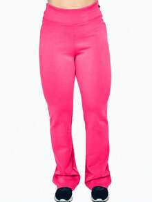 Neoprene Flare Pants With Cero Pocket, Transparency, High Waist - 玫紅色 - 查看 2