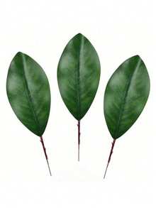 10/15 piezas Hojas verdes artificiales de magnolia, hojas de magnolia artificiales falsas para guirnaldas DIY, marcadores de libros, accesorios de fotografía, decoración de bodas, decoración de tarjetas de boda con estilo natural, decoración del Día de la Madre, plantas falsas