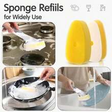 LemonRoad 24 Pack Dish Wand Sponge Refills Compatible With Dish Daddy Sponge Replacement Head Refills For Dishwashing And Kitchen Cleaning