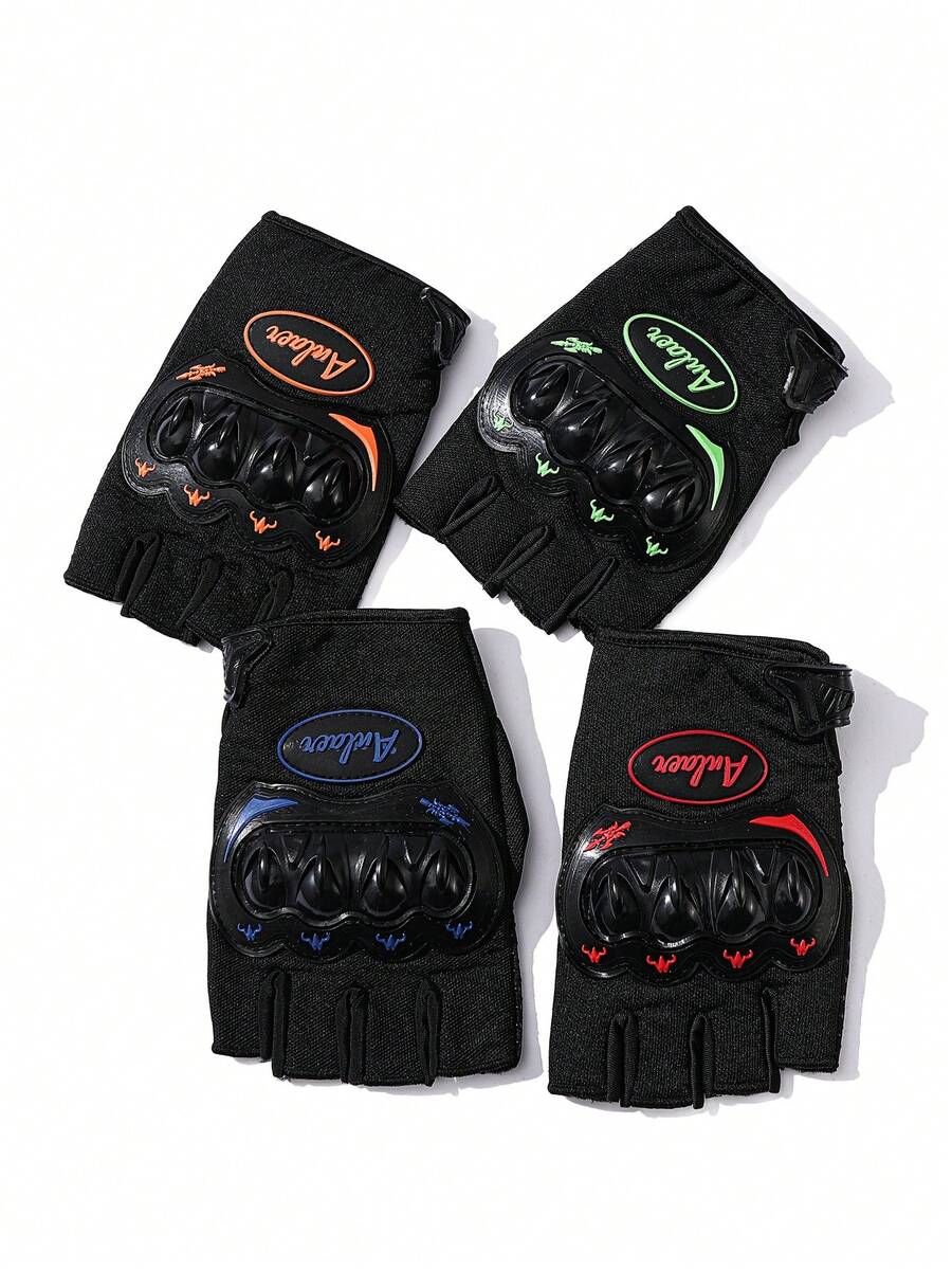 1 双男女无指手套，适合户外骑行、旅行、居家、办公室和写作 - 漏指手套 - 查看 1