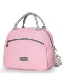 1pc Insulated Lunch Bag, Waterproof Lunch Cooler Bag, Insulated Lunch Box, Portable Reusable Lunch Bag, With Adjustable Straps, Can Be Used For Work, School, Picnic, Back To School, Outdoor Carrying Bag