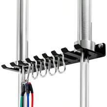Organizador de gimnasio montado en la pared, estante de almacenamiento de bandas de resistencia, soporte de barra para montar en la pared, almacenamiento de mancuernas, accesorios de gimnasio en casa - 5 mm - Ver 2