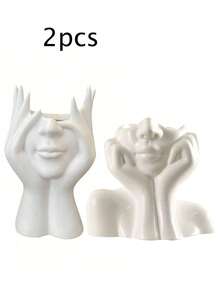1 Stück Dekorativer Schreibtischorganizer in Menschenform, multifunktionaler Stift-/Makeup-Pinselhalter
