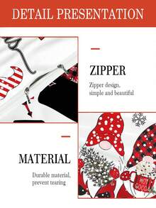 2PCS Christmas Duvet Cover Double-Sided Santa Claus, Sleigh ,Reindeer Print Soft Comfortable Duvet Cover Sets, Suitable For Bedroom, Guest Room, Hotel, School Dormitory, Home Decor Gifts For Christmas - Multicolor - View 4