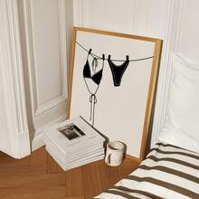 1/3 peças sem moldura estampa de leopardo preto e branco, design de laço estampado completo, conjunto de decoração de quarto monocromático feminino, arte de parede minimalista, pôsteres divertidos, decoração de quarto, impressões de parede para quarto, itens essenciais para dormitório universitário, estética de quarto feminino, presente chique para decoração de quarto de menina