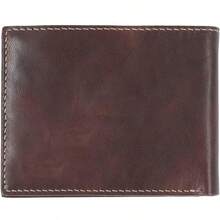 Slim leather men's portfolios with extra storage capacity and foldable pockets ideal for business professionals students and travelers who need organized compact and stylish accessory for daily use - marrnBrownAntique - Ver 6