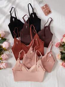 5件套女士无缝粘合胸罩 - 彩色 - 查看 3