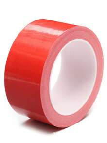 1 Rollo de cinta de tela adhesiva de colores de alta viscosidad de un solo lado, cinta de marcado de advertencia industrial, cinta de gafas para alfombra roja - alta adherencia, sin bordes rizados, fácil de rasgar, multiusos para alfombras, embalaje, etc. - rojo - Ver 13