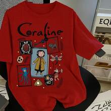 Unisex T-Shirt, Cartoon, Movie, 100% Cotton - Red - View 1
