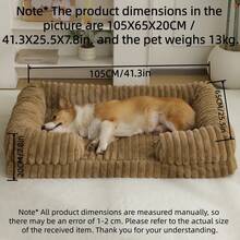 全新柔软舒适高回弹泡沫宠物床垫，适合冬季室内使用，防滑、可拆卸、可机洗的狗/猫床 - 彩色 - 查看 32