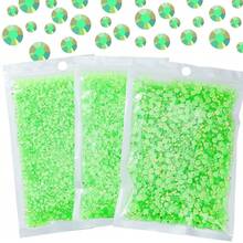 25000Pcs Green AB Rhinestones For Bedazzling Kit, 3-5mm Resin Flatback Rhinestones Bulk Bedazzle Gems Diamonds For Crafts DIY Shoes, Clothing{"Color_name":"GreenAB"} - 格林AB - 查看 1