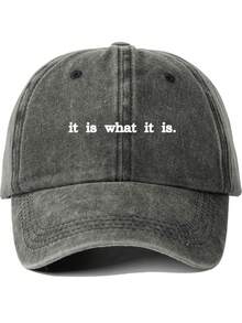 1 chiếc mũ bóng chày in chữ "It Is What It Is", mũ mềm mại, cổ điển, thoải mái, có thể điều chỉnh kích thước, nhẹ, đa năng, mũ lưỡi trai cổ điển dành cho bố, thích hợp cho các môn thể thao ngoài trời, đội hàng ngày, tụ tập, đi nghỉ, quà tặng hoàn hảo cho gia đình và bạn bè - Nhiều màu - Xem 2