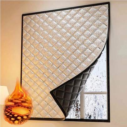 1 件冬季防风保暖窗帘卧室防寒隔热膜密封窗户遮光隔音