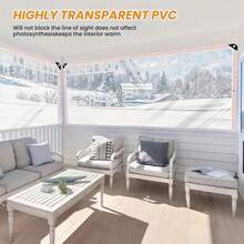 Clear Plastic Tarp Curtain With Grommets, Waterproof Polyethylene Cover For Outdoor, Garden, Patio, Plant, Greenhouse Protection - Heavy Duty Transparent Tarps For Camping, Caravan Wind And Snow Shield - Multicolor - View 5