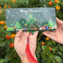 Santa Claus Dollar Red Envelope Money Box With 10 Card Slots, Specially Designed For Christmas Parties. It Features A Main Red Color Match With Gold Christmas Elements (Snowflakes, Stars, Santa Claus). There Are 10 Independent Card Slots To Hold Dollar Bills, Made Of Thick Plush/Velvet-Like Material With Christmas Patterns Embroidered On The Edges. It Is Suitable As A Gift Bag Or Holiday Blessing, Full Of Ceremony And Surprise.