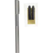 Aluminum Body Fountain Pen Fine Nib With 2 Refill Ink Cartridge