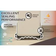 Nueva Actualización Guardapolvo y Protector para Puerta,200CM Burlete para Puerta,BONACHAN Burlete Cubrepolvo para Puertas,Under Door Draft Stopper,Polveras de Silicon,Sellador (Blanco, 200CM) - Negro - Ver 8