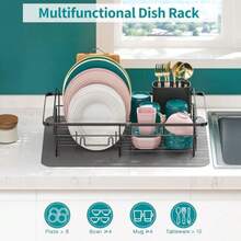 Expandable Dish Drying Rack Over The Sink Adjustable Dish Rack In Sink Rustproof Dish Drainer For Kitchen Counter Dish Strainer With Utensil Holder