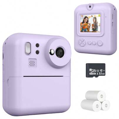 ¡Comparte la felicidad con tus amigos! Cámara de juguete, ¡graba momentos de en segundos! Cámara de impresión instantánea, ¡hermosa sin esperar!