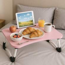 Multifunctional Folding Laptop Table With Cup Holder And Tablet Stand - CF-081-01Rosa - Xem 2