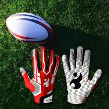 Guantes Futbol Americano, Guantes de Receptor para Futbol Americano, Ultra Grip, No Slip, para Jvenes y Adultos, Guantes Receptor Futbol Americano para Ftbol Americano, Softbol, Bisbol - CH - Ver 9