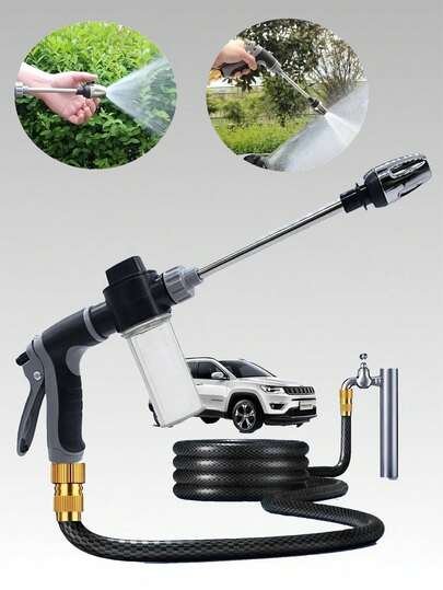 2x More Powerful Portable Pressure Washer | Lightning High-Pressure Water Gun | Tackles Stubborn Car Dirt | Ergonomic, Handle-Free Design | Durable Plastic | Perfect For Car Cleaning/Car Wash Equipm/Spray Gun