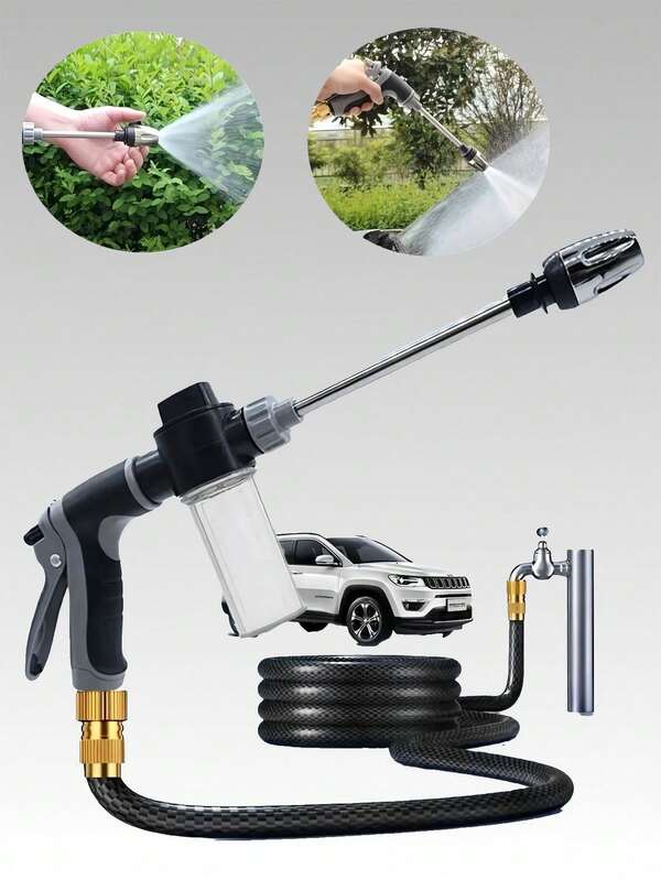2x More Powerful Portable Pressure Washer | Lightning High-Pressure Water Gun | Tackles Stubborn Car Dirt | Ergonomic, Handle-Free Design | Durable Plastic | Perfect For Car Cleaning/Car Wash Equipm/Spray Gun