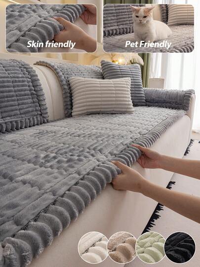 1 PIEZA Cojín de sofá minimalista moderno de franela - Mullido, sin asiento, resistente a mascotas y lavable a máquina, Funda protectora para sofá, se adapta a sofás modulares de 1 a 4 plazas, Decoración multiusos para sala de estar, dormitorio, oficina