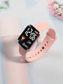 Set de 6 ceasuri electronice drăguțe și la modă pentru femei, cu afișaj digital în formă de inimă și LED, echipate cu brățară cu bijuterii fluture, colier, inel, set de cercei, potrivite pentru viața de zi cu zi, cum ar fi întoarcerea la școală, petreceri și călătorii, cadou de ziua de naștere, Ziua Îndrăgostiților, sezonul absolvirii, Crăciun, cadoul perfect pentru doamne