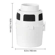 3-In-1 Indoor Dryer Vent Kit, With Bucket For Electric Dryer With 4-Inch By 5-Feet Extendable Exhaust Hose, Premium Quality & Light Weight & No Extra Accessories Required For Apartments, RVs - Round with water tank Plastic - 查看 10