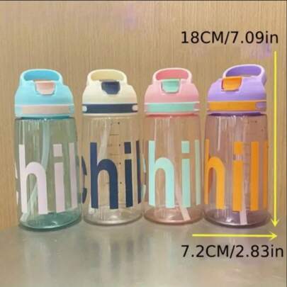 450ML agua Botella de agua portátil para gimnasio, fitness, camping al aire libre, senderismo y deportes - Material de PC, sellable