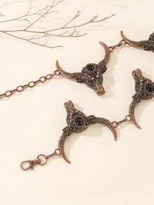 An Animal Bohemian Zinc Alloy Animal Bull Head Ladies Fashion Waist Chain Wedding Sports Party Ladies Waist Chain