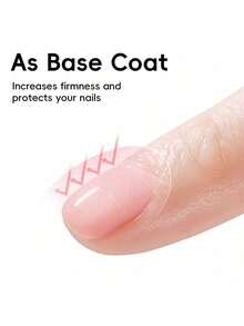 XEIJAYI 1pc 15ml Nail Gel Base Coat, Top Coat, And Six-In-One Functional Gel Set For Manicure - Matte, Strengthening, Leveling, Smudging, And Specially Designed For Nail Tips. - Trong sáng - Xem 4