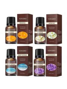 10ml Aromatherapy Essential Oils, Home/Bedroom/Car Air Freshener, Jasmine, Rose, Sandalwood, Lavender, Lemon And Over 10 Scents, Suitable For Aromatherapy Candles, Reed Diffusers And Fragrance Stones